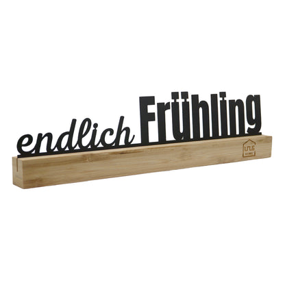 Aufsteller "Endlich Frühling" schwarz