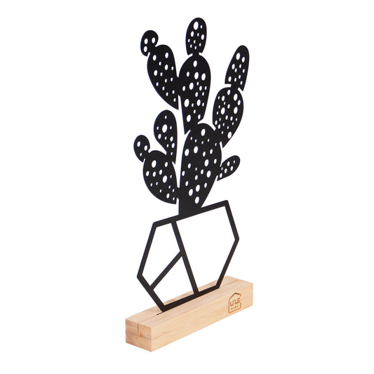 Aufsteller Kakteen Gustavo, Miguel, Pablo 3er Set schwarz