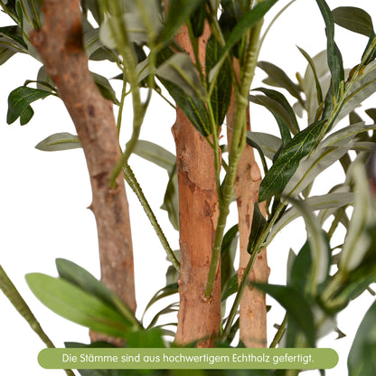 Kunstpflanze Olivenbaum Echtholzstamm in verschiedenen Größen
