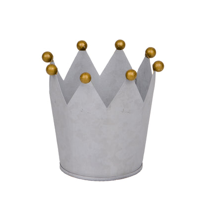 Krone Zink mit goldenen Kugeln - 3er Set, Rostoptik