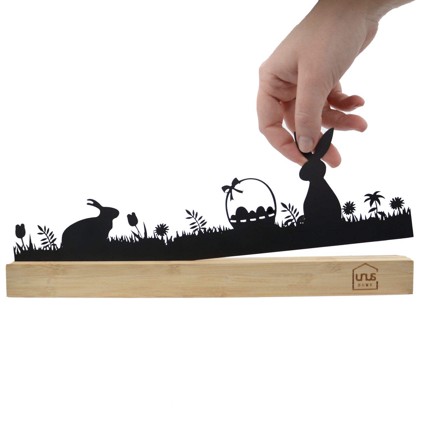 Aufsteller Oster-Silhouette schwarz