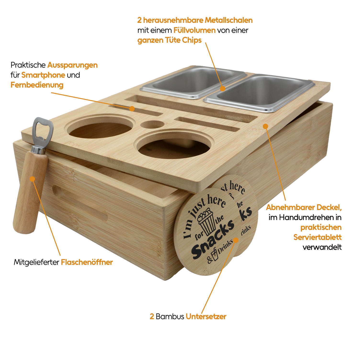 Couchbar Snackbox Bambusholz