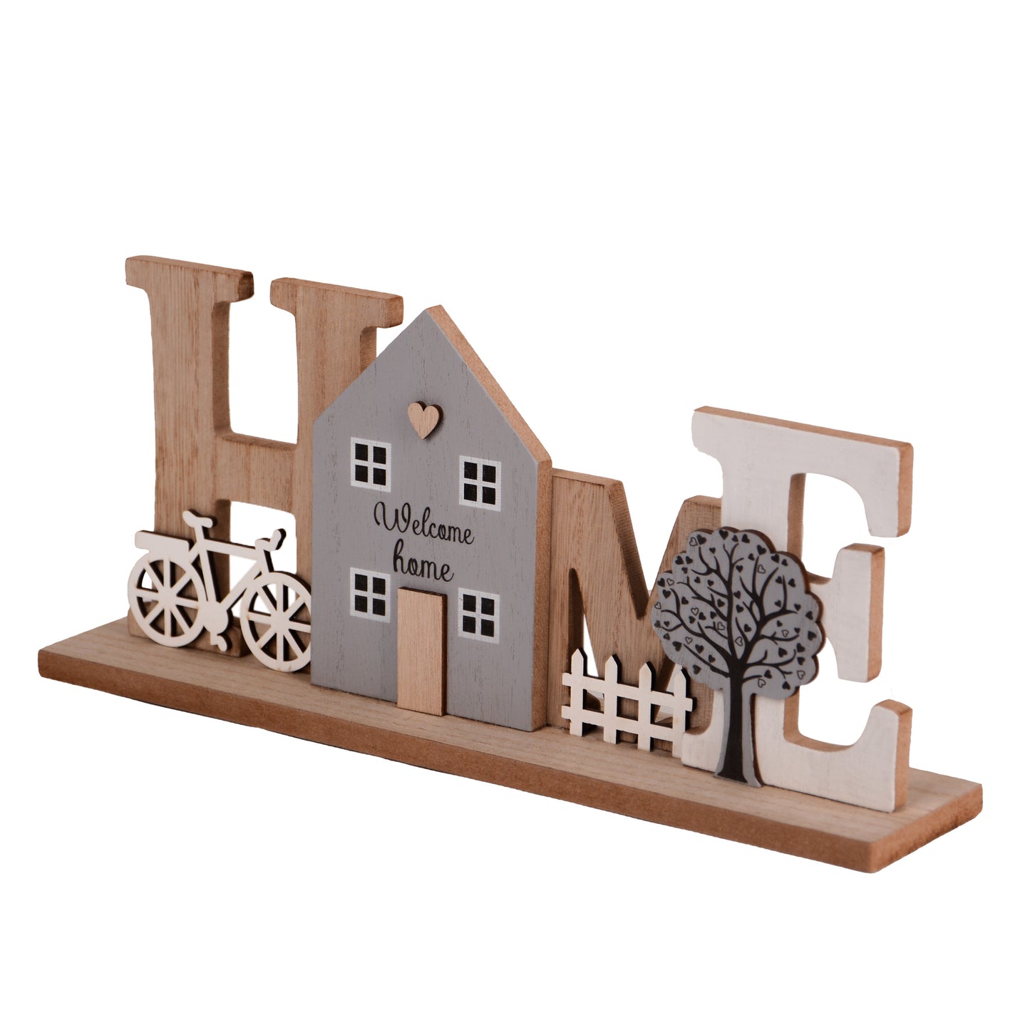 Holzaufsteller "HOME" Schriftzug