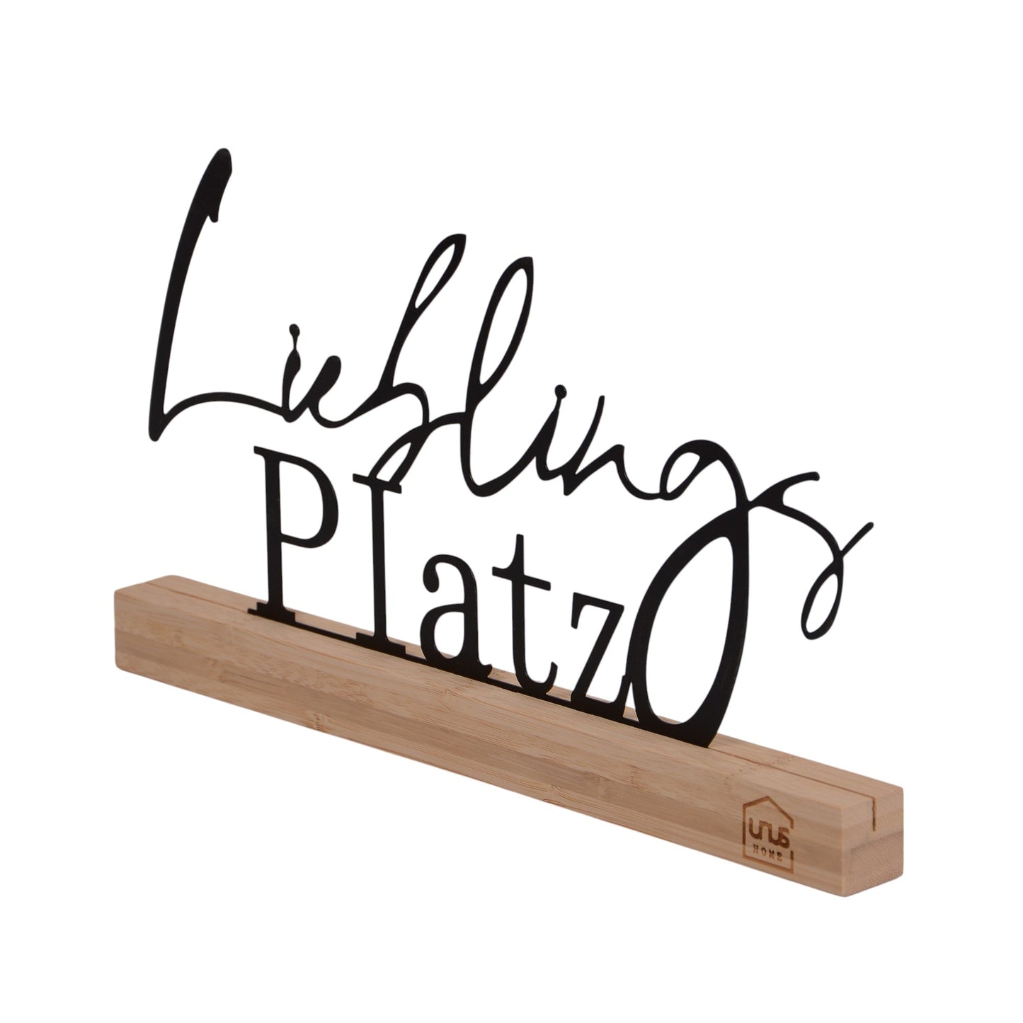 Aufsteller Schriftzug Lieblings Platz schwarz