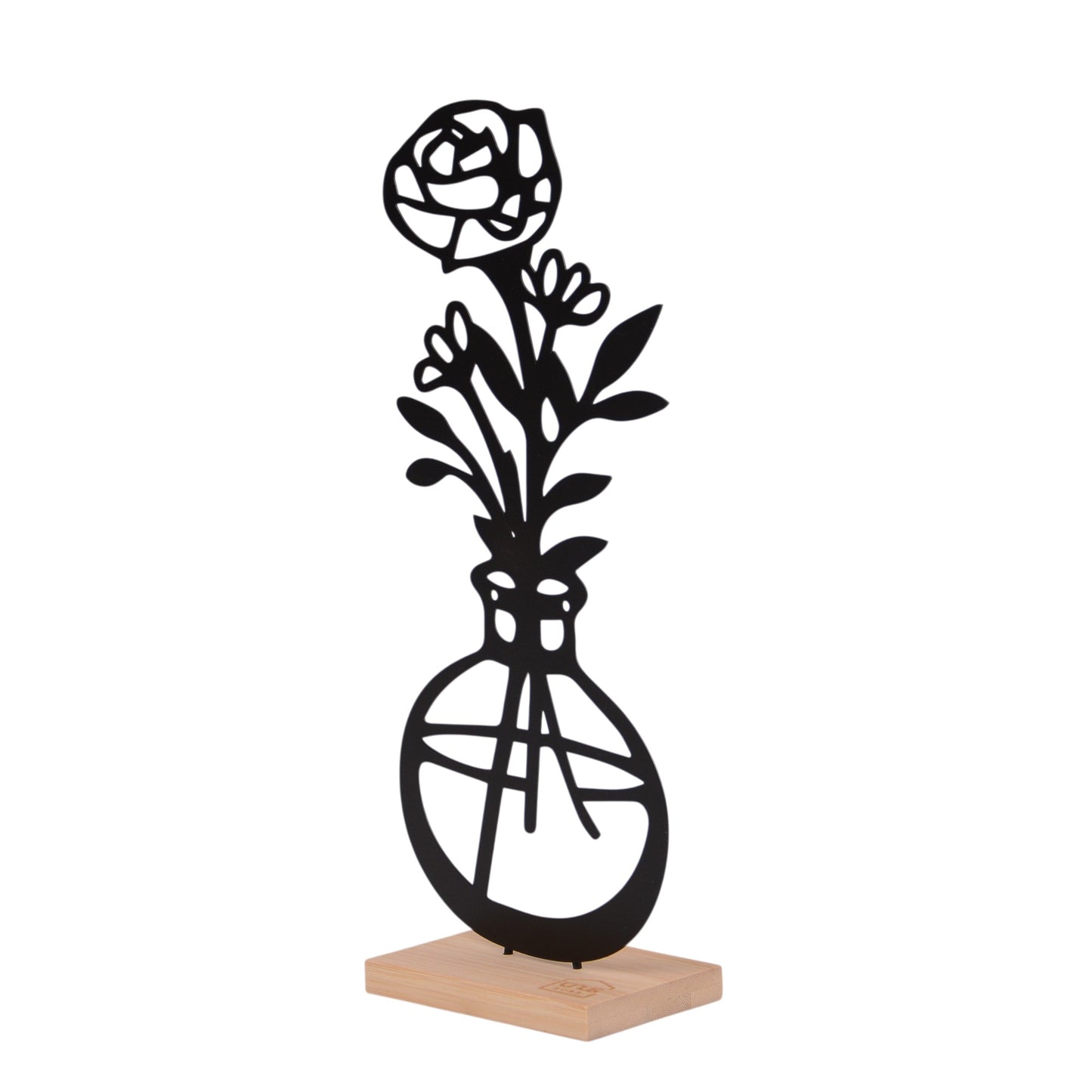 Aufsteller Vase Rose in weiß oder schwarz