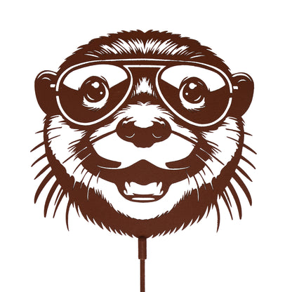 Gartenstecker Otter - Rostoptik