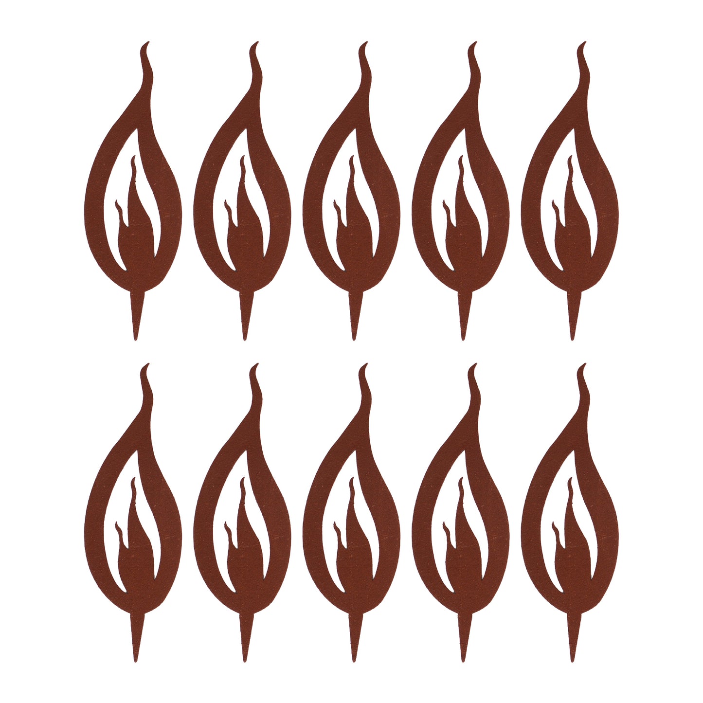 Gartenstecker Flammen 10er-Set in verschiedenen Größen
