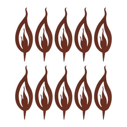 Gartenstecker Flammen 10er-Set in verschiedenen Größen
