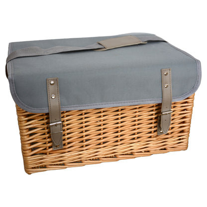 Picknickkorb 4-Personen 33-teiliges Komplettset mit Serviertisch
