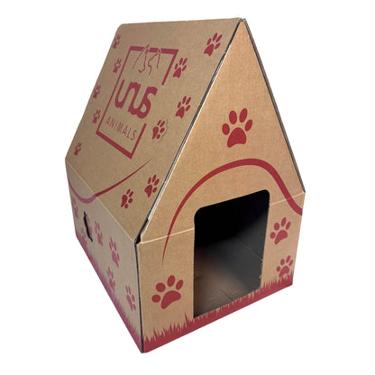 Katzenhaus Pappe Madame Miez inkl. 6 Kratzbretter