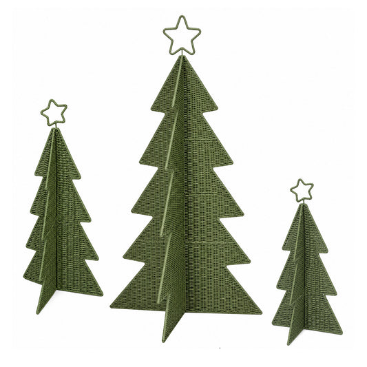 Aufsteller Tannenbaum Olaf Papiergeflecht Grün oder Weiß