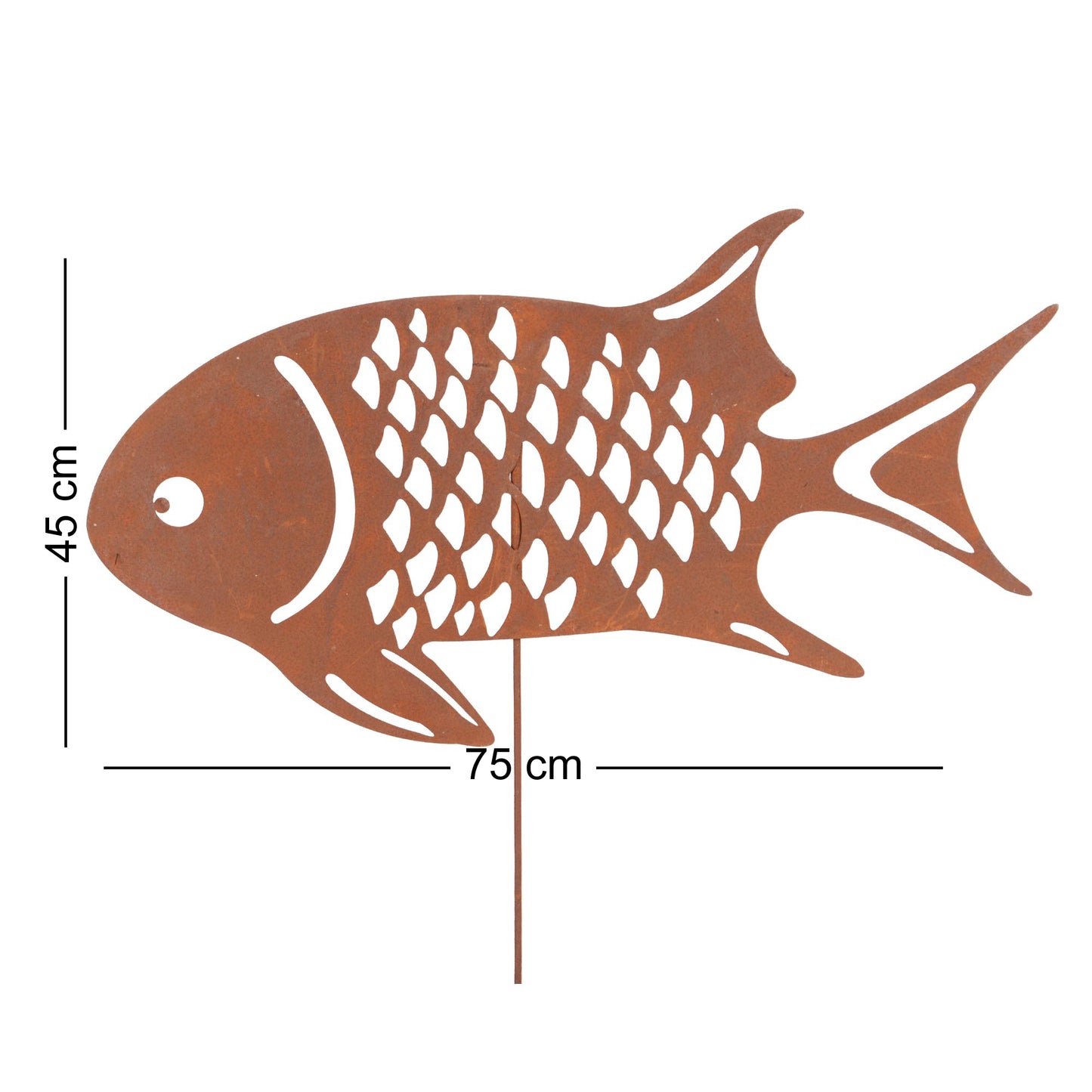 Roststecker Fisch Breit groß