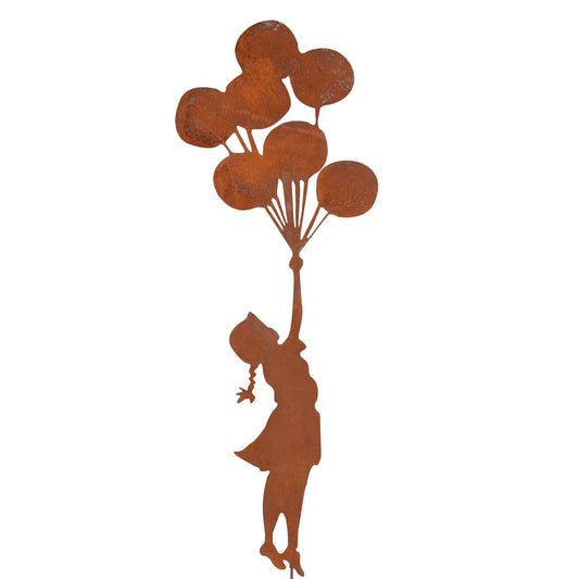 Roststecker Mädchen mit Ballons klein