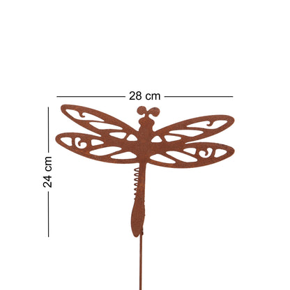 Roststecker Libelle mit Wackelfeder verschiedene Größen