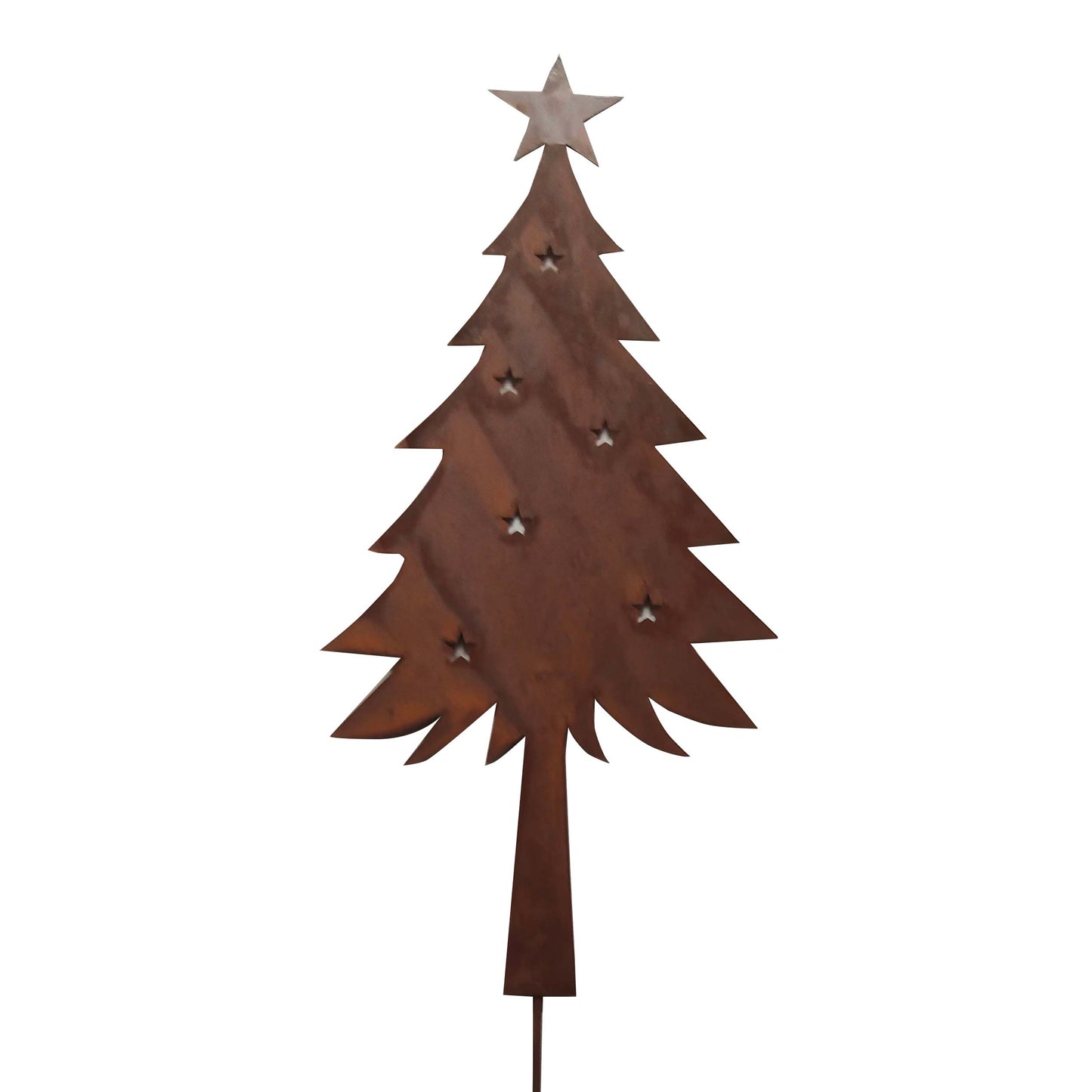 Stecker Zink Weihnachtsbaum m Stern Rost