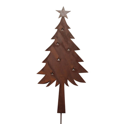 Stecker Zink Weihnachtsbaum m Stern Rost