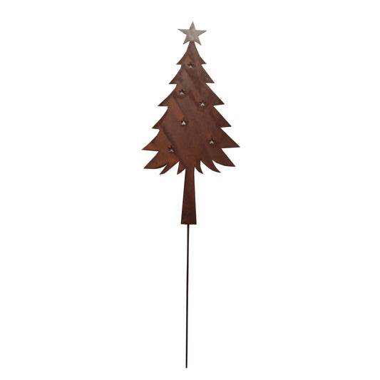 Stecker Zink Weihnachtsbaum m Stern Rost