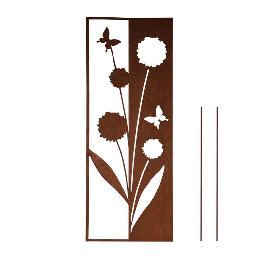 Stecker Rost Schild Blumen