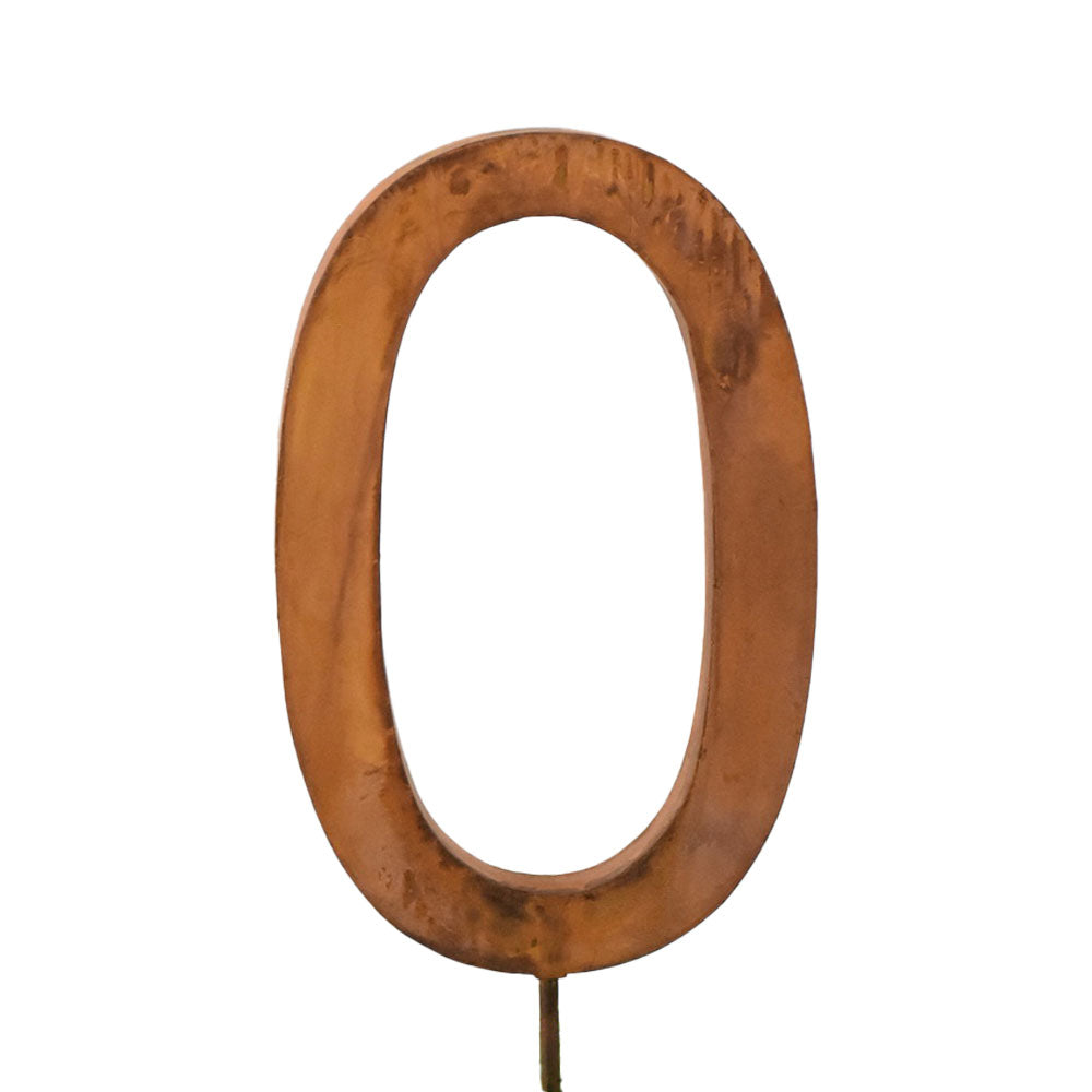 Metall-Nummer "0-9" mit Stab und Loch z. Hängen