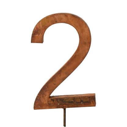 Metall-Nummer "0-9" mit Stab und Loch z. Hängen