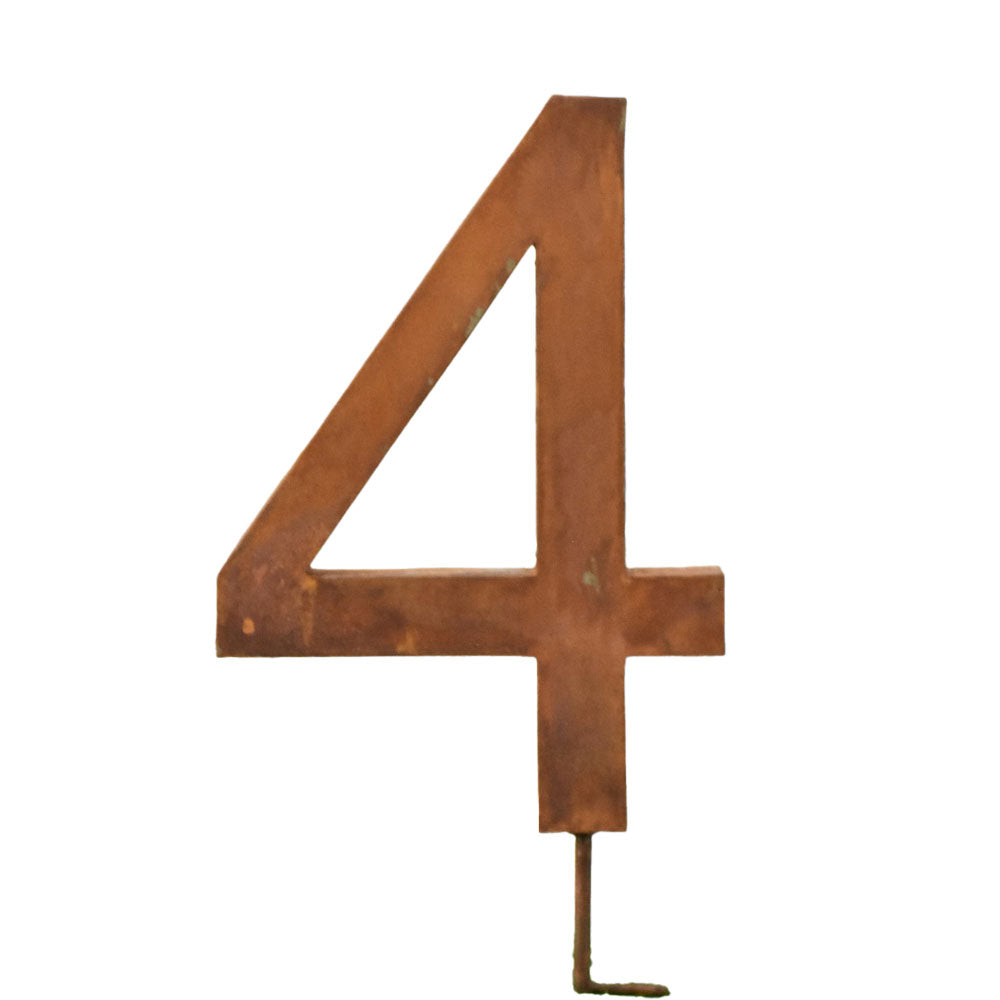 Metall-Nummer "0-9" mit Stab und Loch z. Hängen