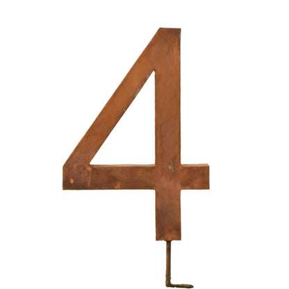 Metall-Nummer "0-9" mit Stab und Loch z. Hängen