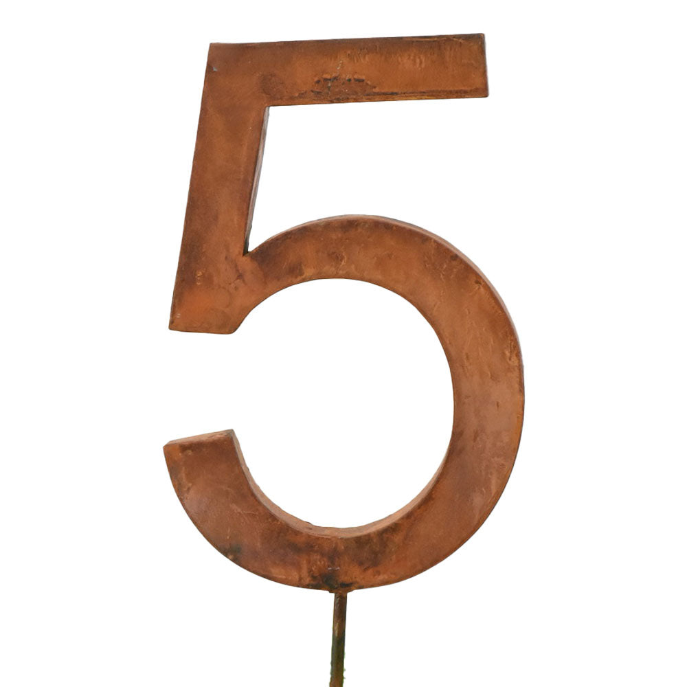 Metall-Nummer "0-9" mit Stab und Loch z. Hängen