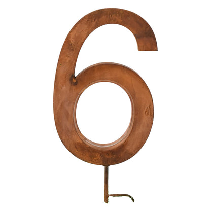 Metall-Nummer "0-9" mit Stab und Loch z. Hängen