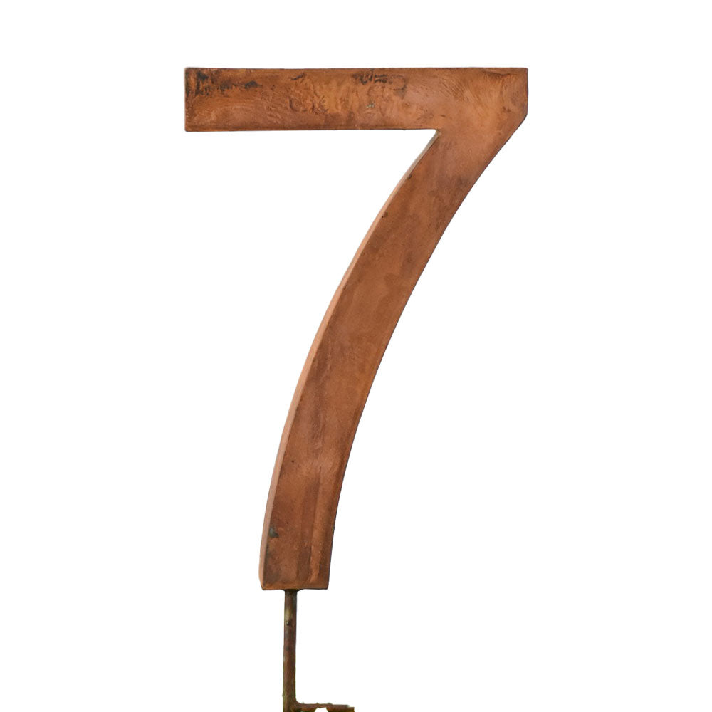 Metall-Nummer "0-9" mit Stab und Loch z. Hängen