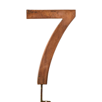 Metall-Nummer "0-9" mit Stab und Loch z. Hängen