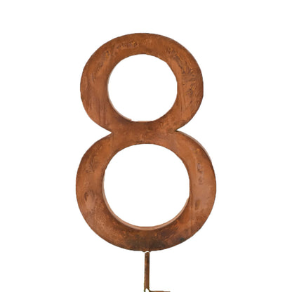 Metall-Nummer "0-9" mit Stab und Loch z. Hängen