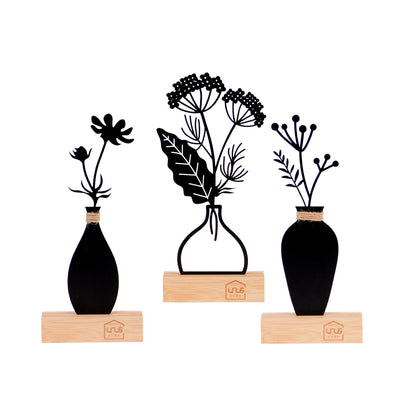 Aufsteller Blumenvase Maria schwarz