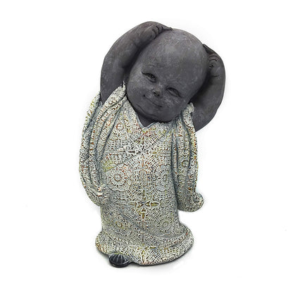 Dekofiguren Polyresin "Kleine Mönche" 3er-Set