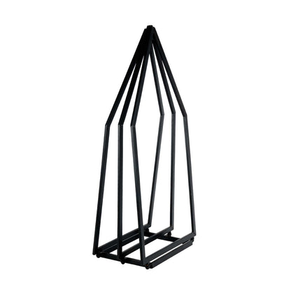 Holzhalter Hausform schwarz