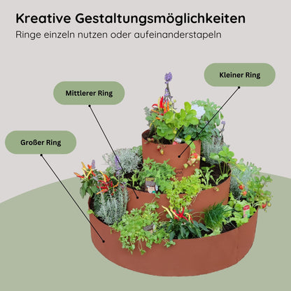 Kräuterschnecke mit drei Ringen in 2 Größen