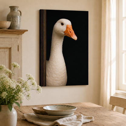 Leinwand Tierportrait Gans bespannter Keilrahmen
