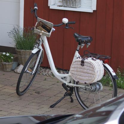 Fahrradkorb / Picknickkorb aus Weide oval für 2 Personen