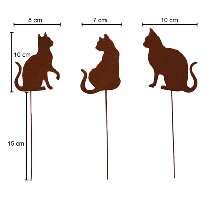 Roststecker Katzen 3er Set