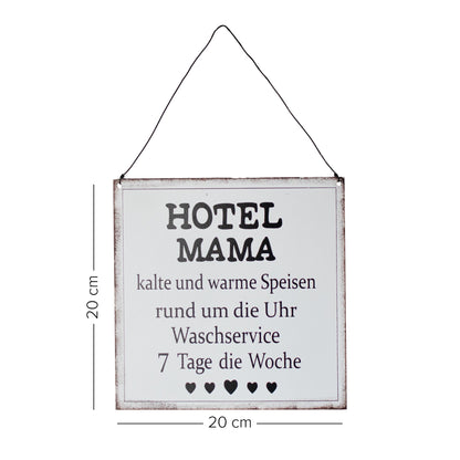 Metallschild Hotel Mama