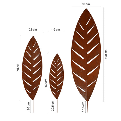 Gartenstecker Palmblätter 3er Set
