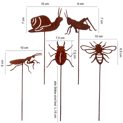 Stecker Rost mit 5 Insekten