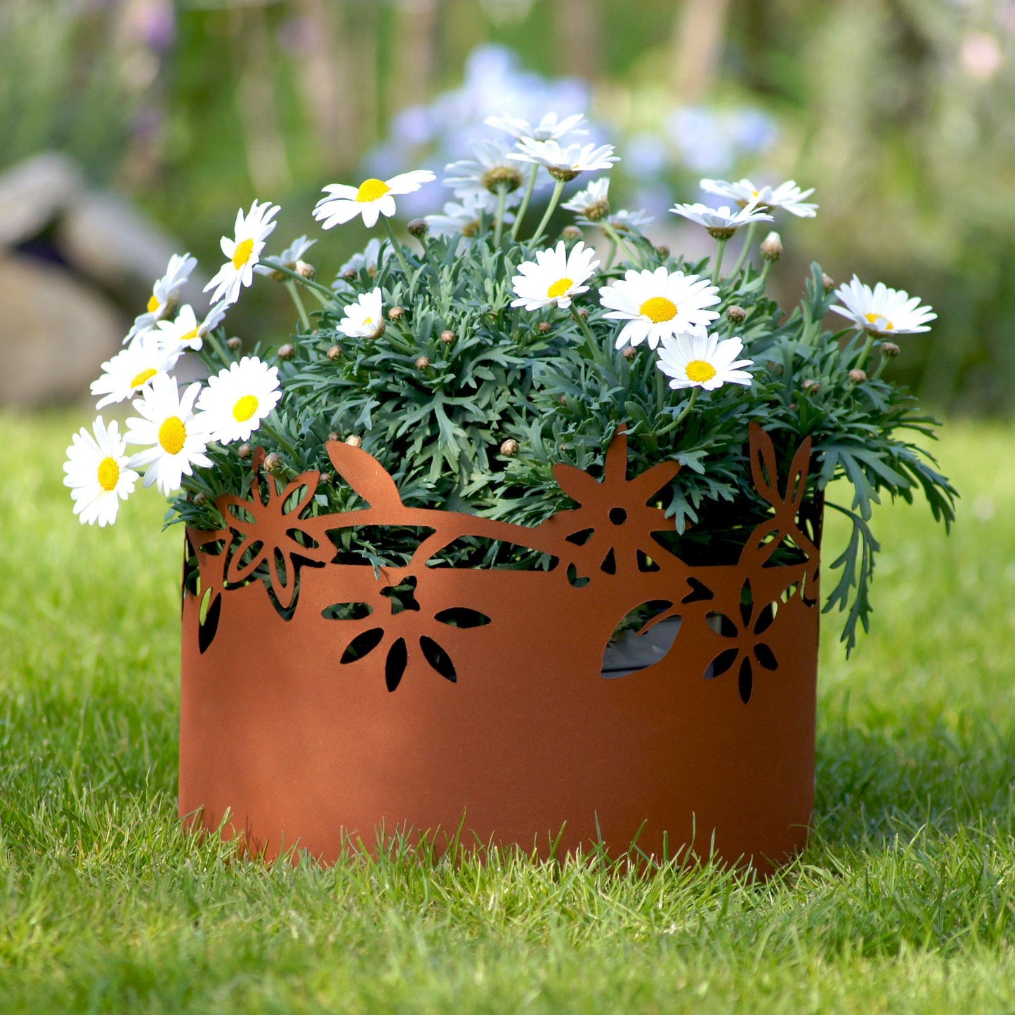 Beeteinfassung Rasenkante Rostoptik Blumen  28 ? cm