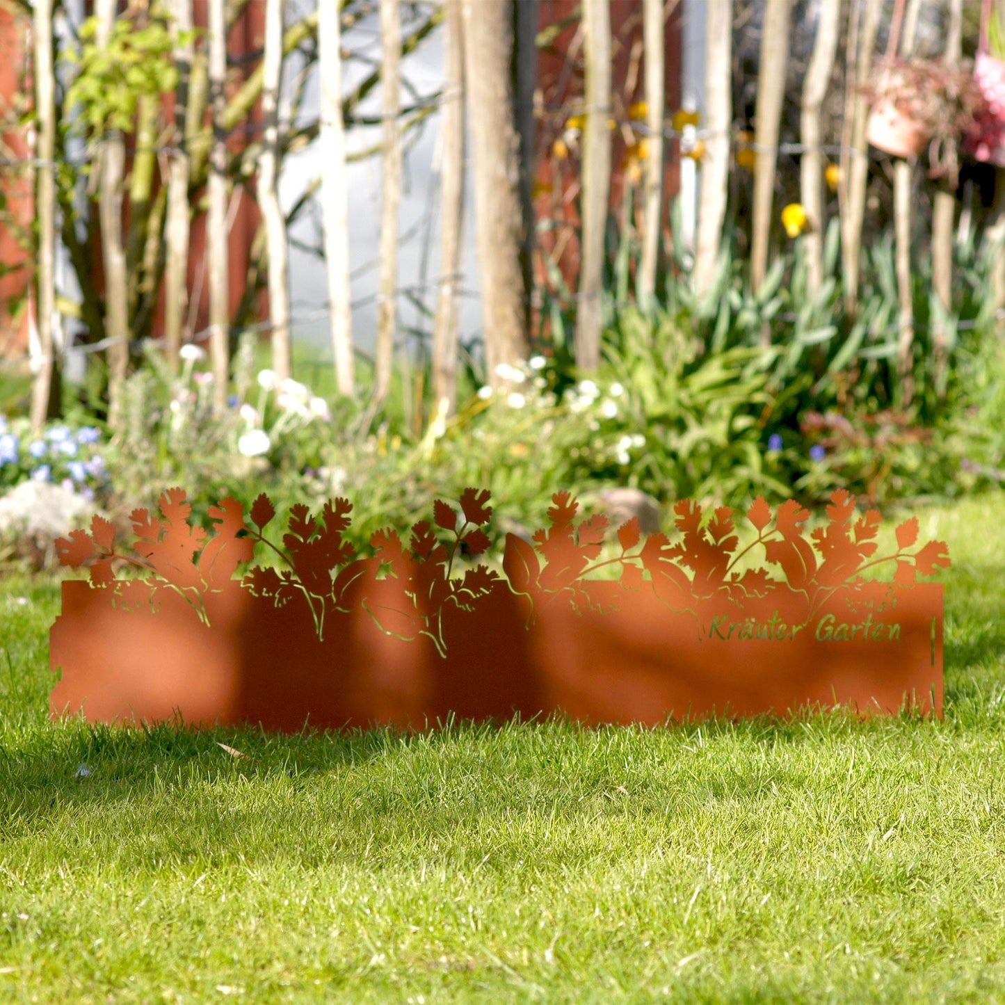 Beeteinfassung Rasenkante Rostoptik Kräutergarten 28 ? cm