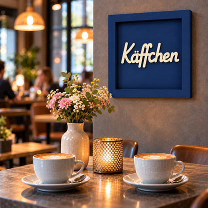 Holz Bilderrahmen 3D "Käffchen" in verschiedenen Farben
