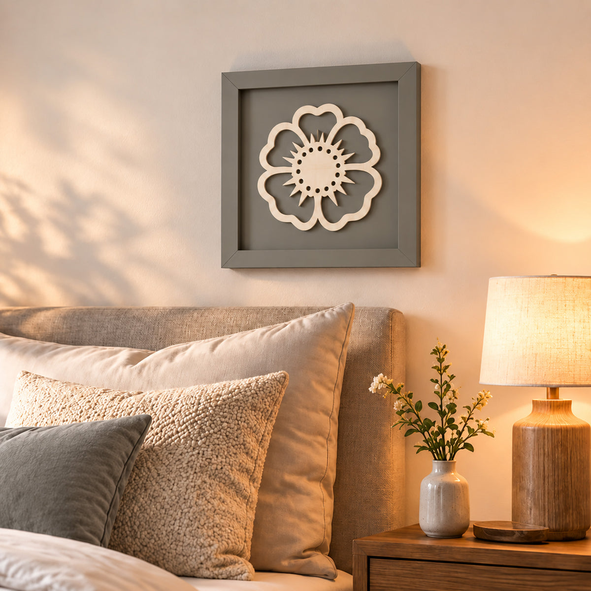 Holz Bilderrahmen 3D Cosmea in verschiedenen Farben