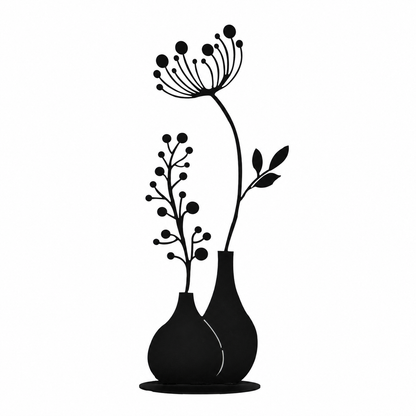 Aufsteller Vase mit Blumen in verschiedenen Farben
