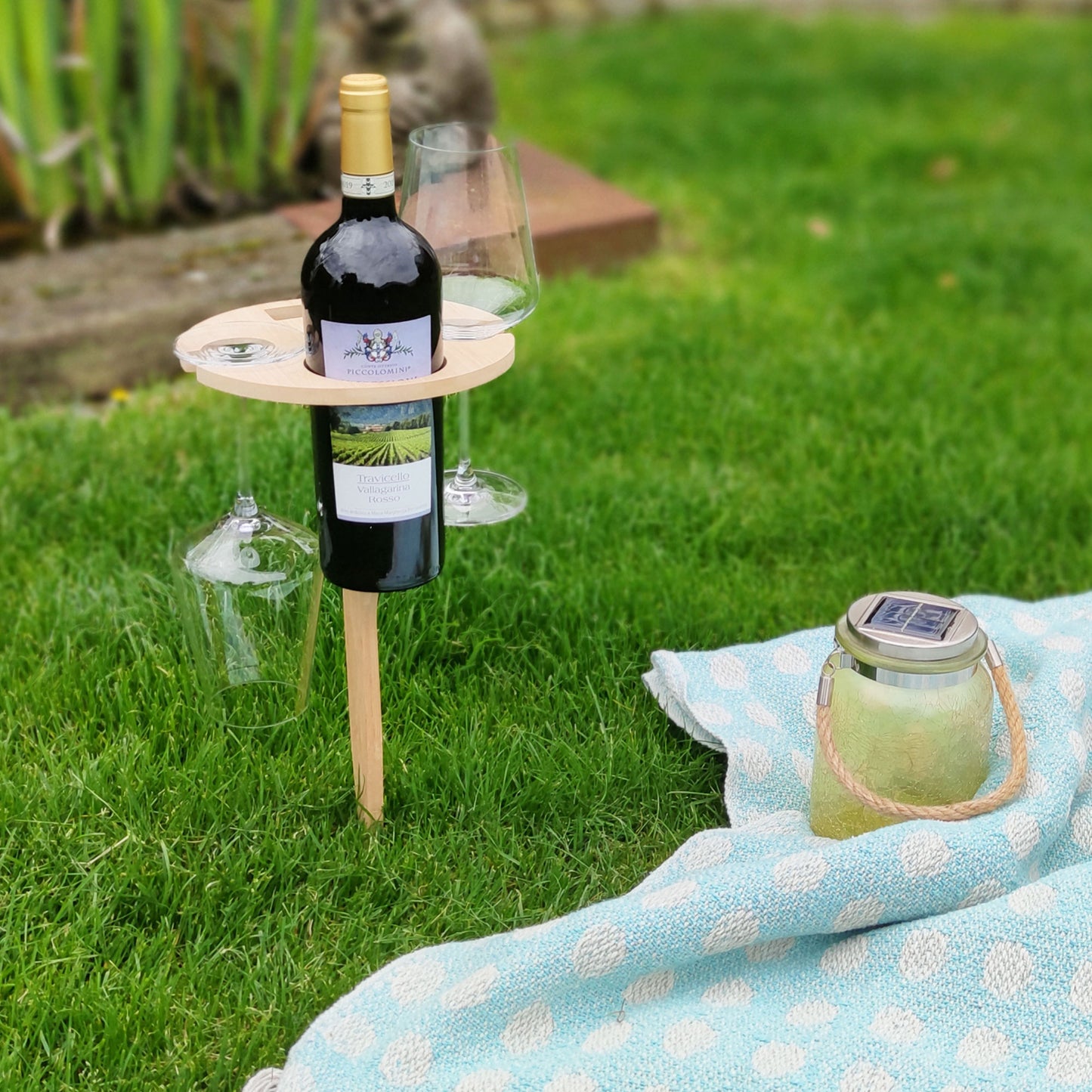 Weintisch klappbar Outdoor aus Bambus