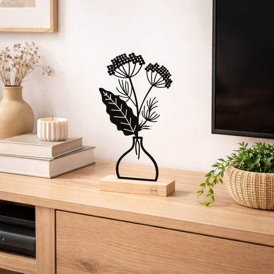 Aufsteller Blumenvase Maria schwarz