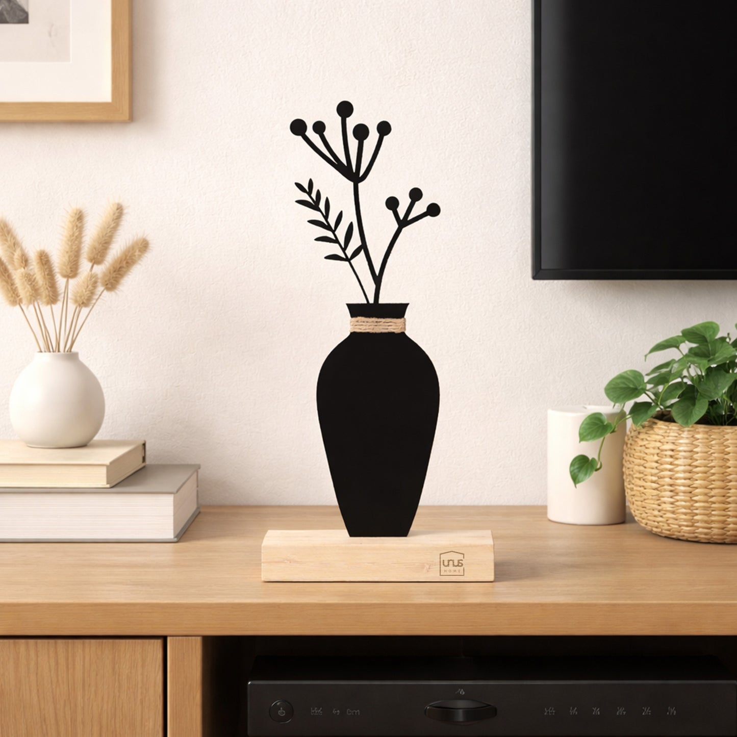 Aufsteller Blumenvase Maria schwarz
