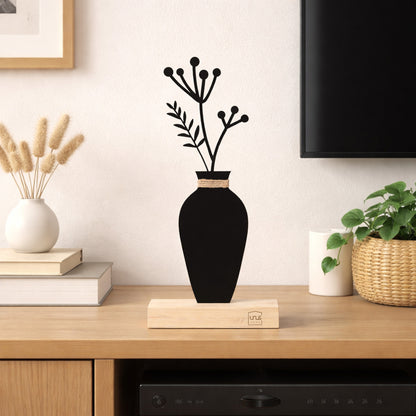Aufsteller Blumenvase Maria schwarz